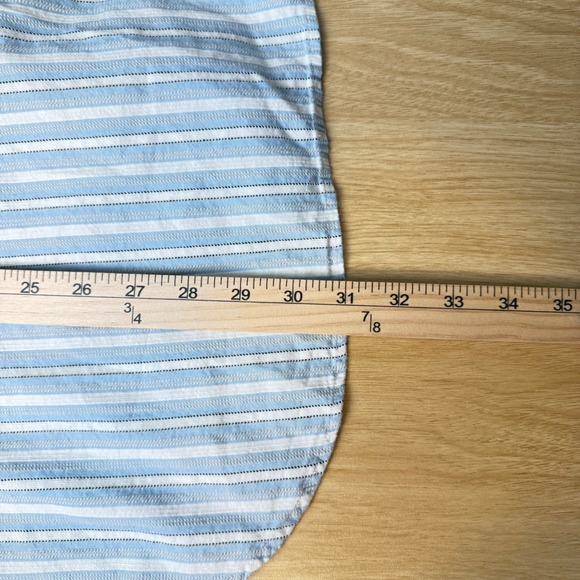 Polo Jeans Co Ralph Lauren Button Down Mens Medium Blue Stripe Slim Fit - Picture 10 of 10